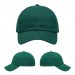 USA-made 6U Kelly Green Polycotton Twill baseball cap, virtual view, manufactured in Newark NJ
