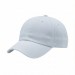 USA-made 6U White Polycotton Twill baseball cap, 3q view, manufactured in Newark NJ