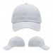 USA-made 6U White Polycotton Twill baseball cap, virtual view, manufactured in Newark NJ