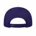 USA-made 6U Purple Polycotton Twill baseball cap, back view, manufactured in Newark NJ