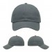 USA-made 6U Light Gray Polycotton Twill baseball cap, virtual view, manufactured in Newark NJ
