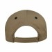 USA-made 6U Khaki-Black Polycotton Twill baseball cap, back view, manufactured in Newark NJ