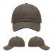 USA-made 6U Khaki-Black Polycotton Twill baseball cap, virtual view, manufactured in Newark NJ
