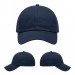 USA-made 6U Navy Polycotton Twill baseball cap, virtual view, manufactured in Newark NJ