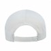 USA-made 6U Navy-White Polycotton Twill baseball cap, back view, manufactured in Newark NJ