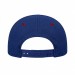 USA-made 6S Royal Blue-Red Diamond Pro baseball cap, back view, manufactured in Newark NJ