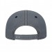 USA-made 6S Light Gray-Navy Diamond Pro baseball cap, back view, manufactured in Newark NJ