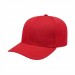 USA-made 6S Red Diamond Pro baseball cap, 3q view, manufactured in Newark NJ