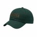 USA-made 6U Kelly Green Diamond Pro baseball cap, decorated view, manufactured in Newark NJ