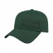 USA-made 6L Hunter Green Domestic Twill baseball cap, 3q view, manufactured in Newark NJ