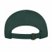 USA-made 6L Hunter Green Domestic Twill baseball cap, back view, manufactured in Newark NJ