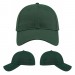 USA-made 6L Hunter Green Domestic Twill baseball cap, virtual view, manufactured in Newark NJ