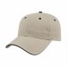 USA-made 6L Putty-Black Domestic Twill baseball cap, 3q view, manufactured in Newark NJ