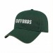 USA-made 6L Hunter Green-Khaki Domestic Twill baseball cap, decorated view, manufactured in Newark NJ