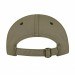 USA-made 6L Khaki-Black Domestic Twill baseball cap, back view, manufactured in Newark NJ