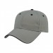 USA-made 6L Light Gray-Black Domestic Twill baseball cap, 3q view, manufactured in Newark NJ