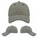USA-made 6L Light Gray-Black Domestic Twill baseball cap, virtual view, manufactured in Newark NJ
