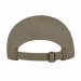 USA-made 6S Khaki Domestic Twill baseball cap, back view, manufactured in Newark NJ