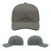 USA-made 6S Light Gray-Black Domestic Twill baseball cap, virtual view, manufactured in Newark NJ
