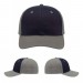 USA-made 6S Navy-Light Gray Domestic Twill baseball cap, virtual view, manufactured in Newark NJ