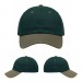 USA-made 6U Hunter Green-Khaki Domestic Twill baseball cap, virtual view, manufactured in Newark NJ