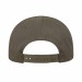 USA-made 6U Khaki Domestic Twill baseball cap, back view, manufactured in Newark NJ