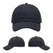 USA-made 6U Dark Gray-Black Domestic Twill baseball cap, virtual view, manufactured in Newark NJ