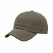 USA-made 6U Khaki-Black Domestic Twill baseball cap, 3q view, manufactured in Newark NJ