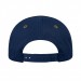 USA-made 6U Navy-Khaki Domestic Twill baseball cap, back view, manufactured in Newark NJ