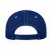 USA-made 6U Royal Blue-Light Gray Domestic Twill baseball cap, back view, manufactured in Newark NJ
