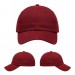 USA-made 6U Red Domestic Twill baseball cap, virtual view, manufactured in Newark NJ