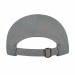 USA-made 6U Light Gray-Black Domestic Twill baseball cap, back view, manufactured in Newark NJ