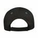 USA-made 6U Black-Light Gray Domestic Twill baseball cap, back view, manufactured in Newark NJ