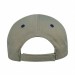 USA-made 6U Light Gray-Navy Domestic Twill baseball cap, back view, manufactured in Newark NJ