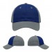 USA-made 6U Royal Blue-Light Gray Domestic Twill baseball cap, virtual view, manufactured in Newark NJ
