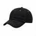 USA-made 6U Black-Light Gray Domestic Twill baseball cap, 3q view, manufactured in Newark NJ