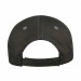 USA-made 6U Black-Light Gray Domestic Twill baseball cap, back view, manufactured in Newark NJ