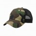Olive-Black Camo/Mesh Velcro Dad Cap 3Q Image