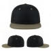 USA-made 6H Black-Khaki Organic Twill baseball cap, virtual view, manufactured in Newark NJ