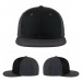 USA-made 6H Black-Dark Gray Organic Twill baseball cap, virtual view, manufactured in Newark NJ