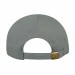 USA-made 6H Light Gray Organic Twill baseball cap, back view, manufactured in Newark NJ