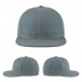USA-made 6H Light Gray Organic Twill baseball cap, virtual view, manufactured in Newark NJ