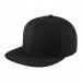 USA-made 6H Black Organic Twill baseball cap, 3q view, manufactured in Newark NJ