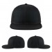 USA-made 6H Black Organic Twill baseball cap, virtual view, manufactured in Newark NJ