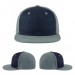 USA-made 6H Navy-Light Gray Organic Twill baseball cap, virtual view, manufactured in Newark NJ