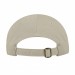 USA-made 6L Putty-Black Organic Twill baseball cap, back view, manufactured in Newark NJ