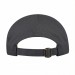 USA-made 6L Dark Gray-Light Gray Organic Twill baseball cap, back view, manufactured in Newark NJ