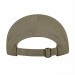 USA-made 6L Khaki Organic Twill baseball cap, back view, manufactured in Newark NJ