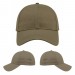 USA-made 6L Khaki Organic Twill baseball cap, virtual view, manufactured in Newark NJ
