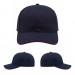 USA-made 6S Navy-Red Organic Twill baseball cap, virtual view, manufactured in Newark NJ